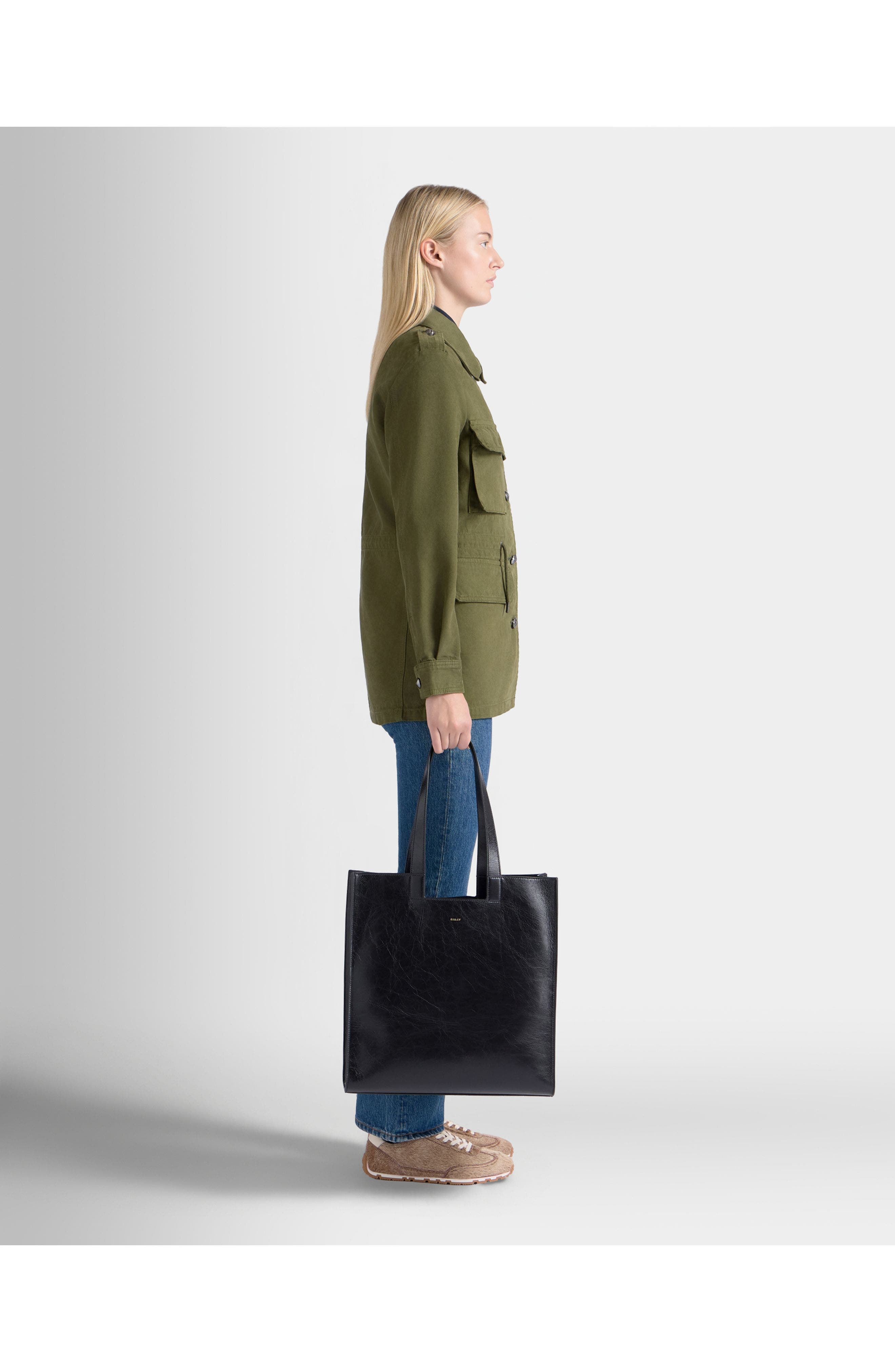 Bally Easy Bally Tote Bag, Alternate, color, Black