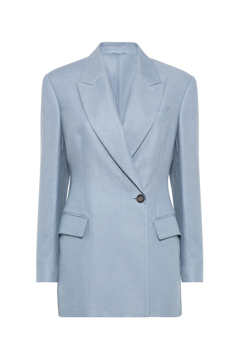 Gabardine blazer, Main, color, Avio Blue