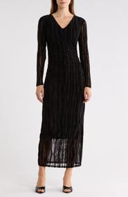 Sam Edelman V-Neck Velvet Midi Dress