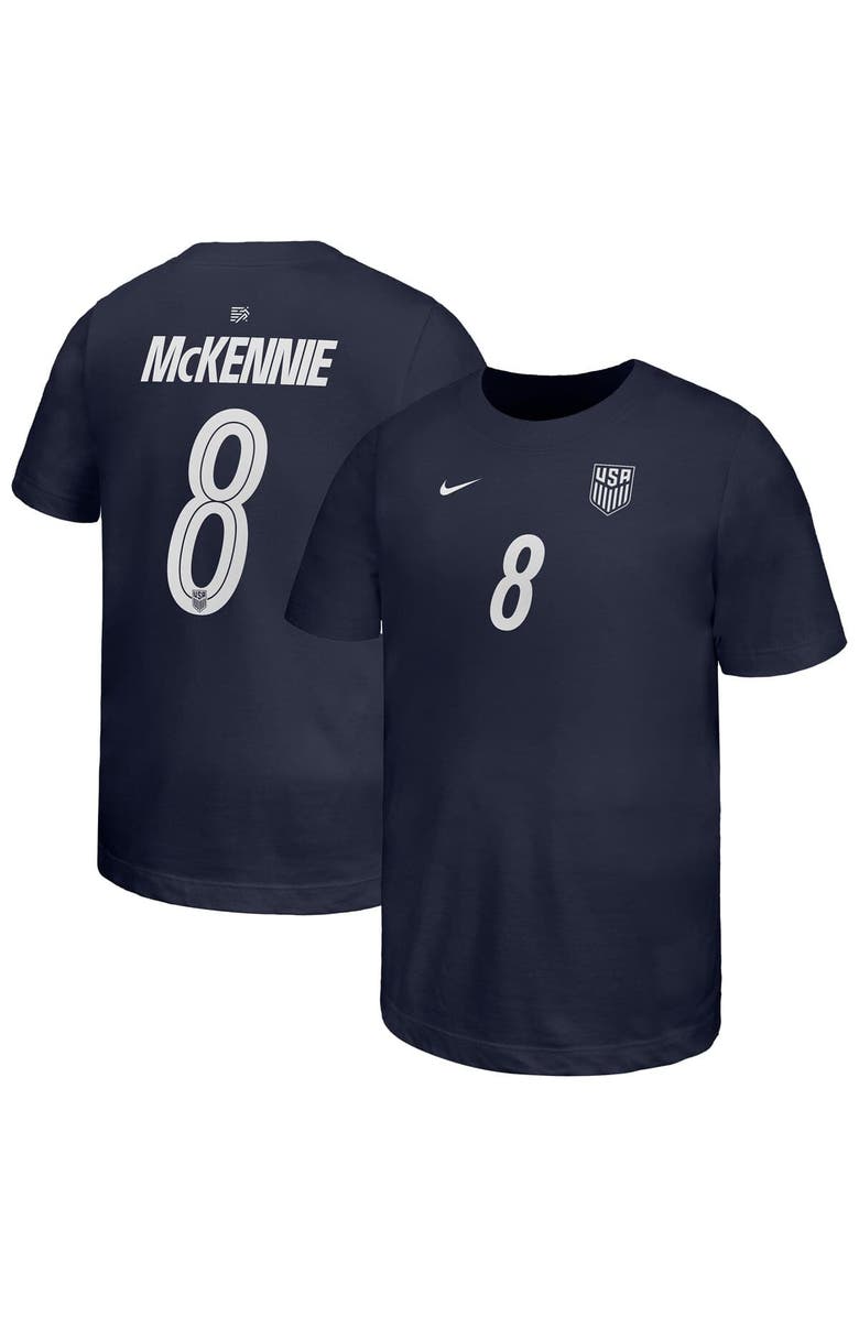 Nike Youth Nike Weston McKennie Navy USMNT Away Player Name & Number T-Shirt, Main, color, Navy