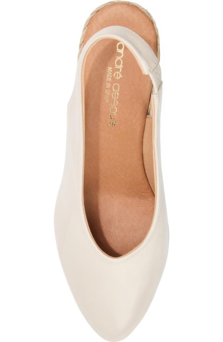 André Assous Pamala Slingback Espadrille Platform Wedge Pump, Alternate, color, Vanilla Leather