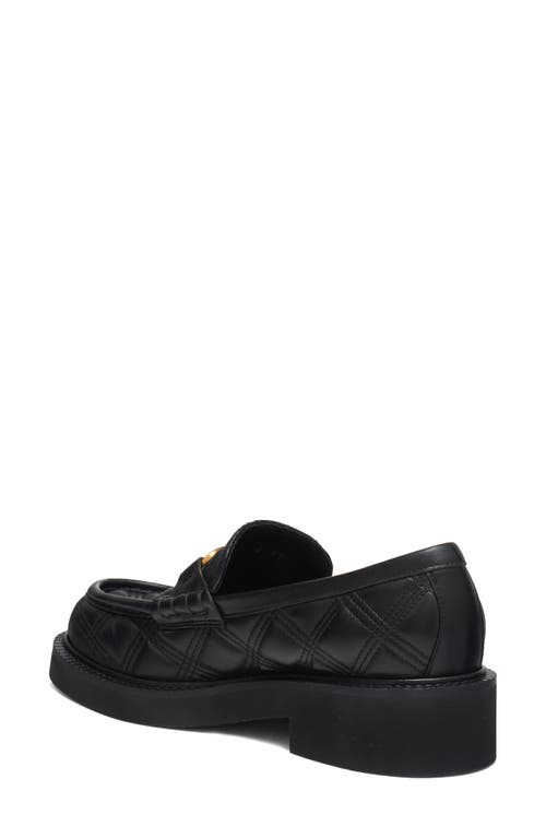 Valentino Black Leather Loafers In Black