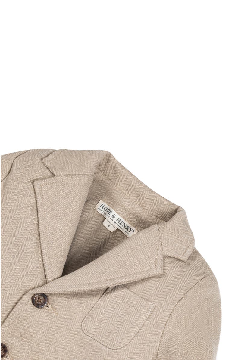 Hope & Henry Baby Boys' Fleece Blazer, Infant, Alternate, color, Taupe Herringbone Fleece