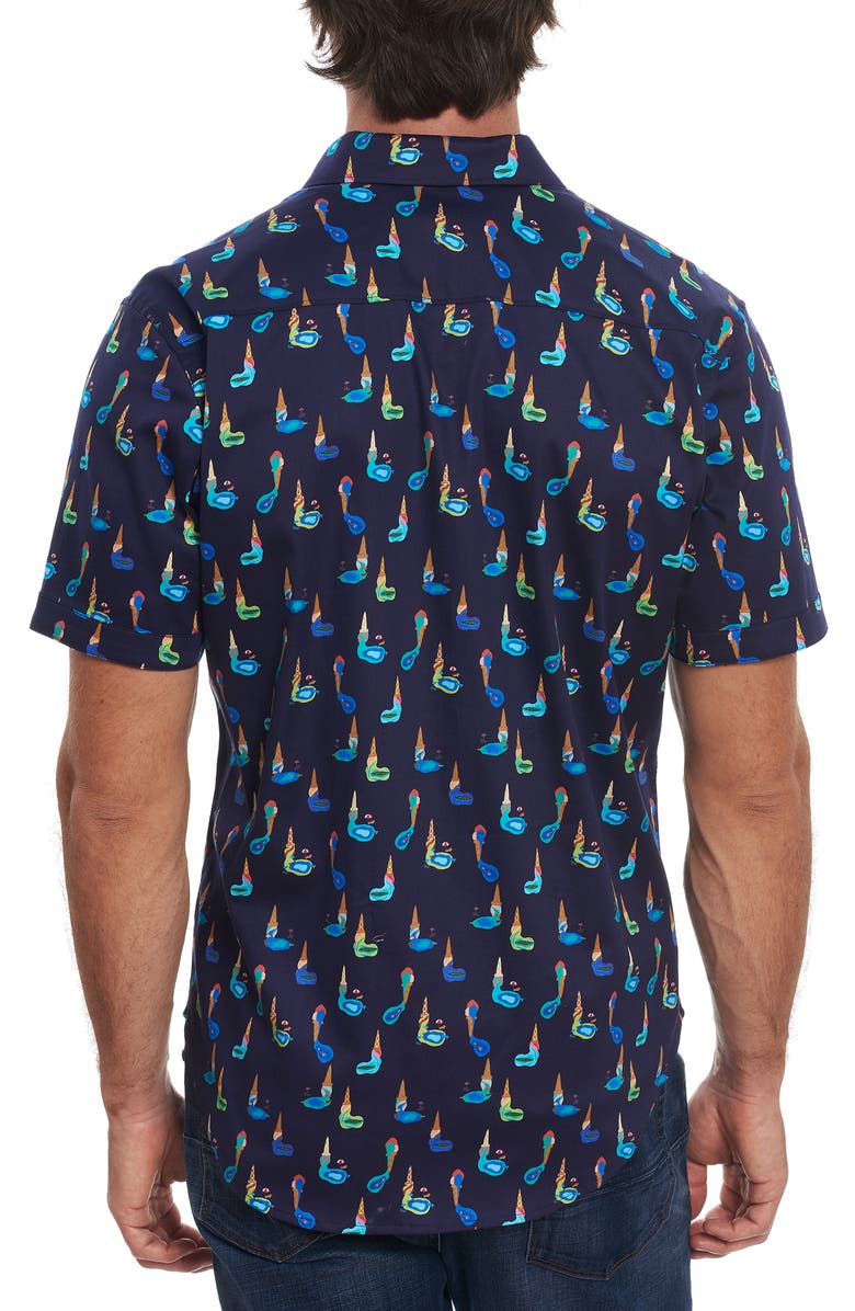 Robert Graham Ice Cream Shop Classic Fit Short Sleeve Button-Up Shirt, Alternate, color, 