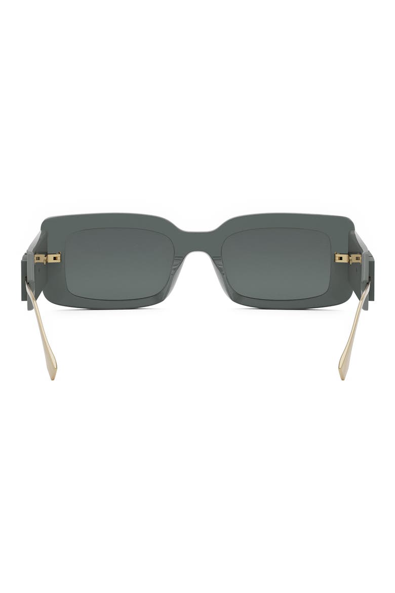 'Fendigraphy 51mm Rectangular Sunglasses, Alternate, color, GREY/ SMOKE