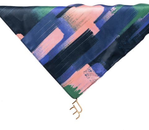 Zion Print Versa Scarf with logo hardware