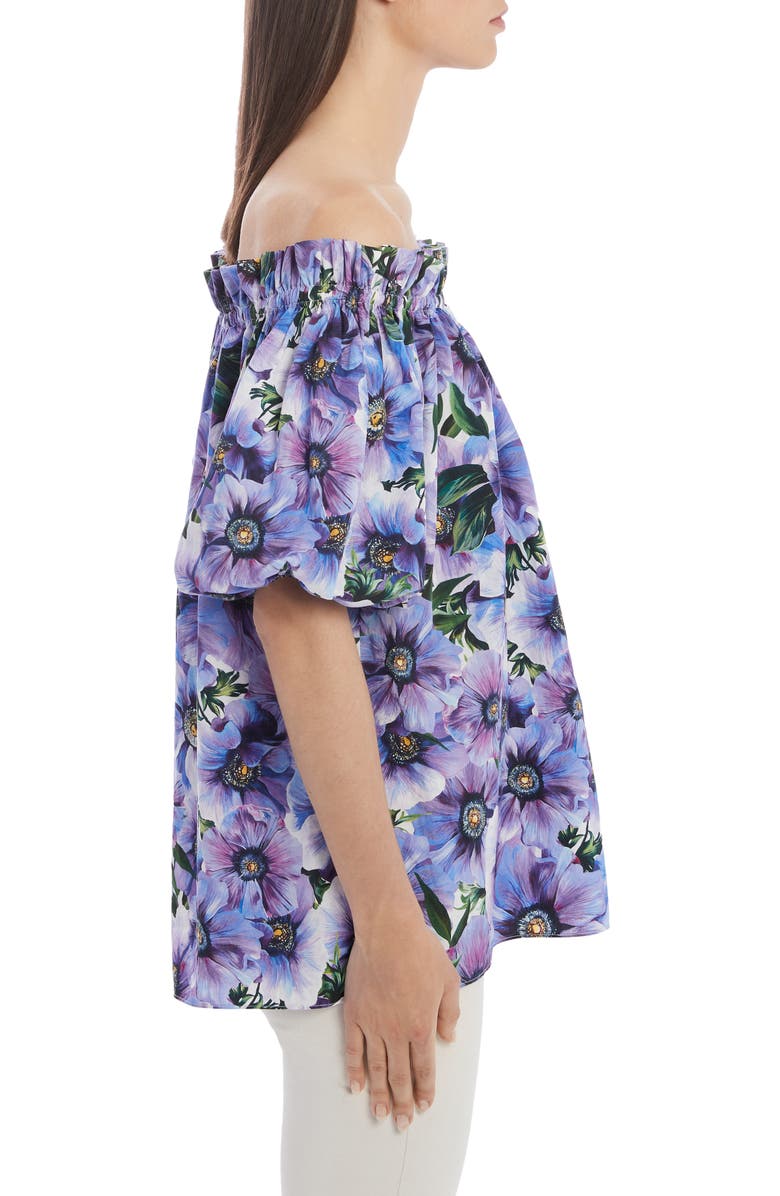 Dolce&Gabbana Floral Off the Shoulder Top, Alternate, color, 