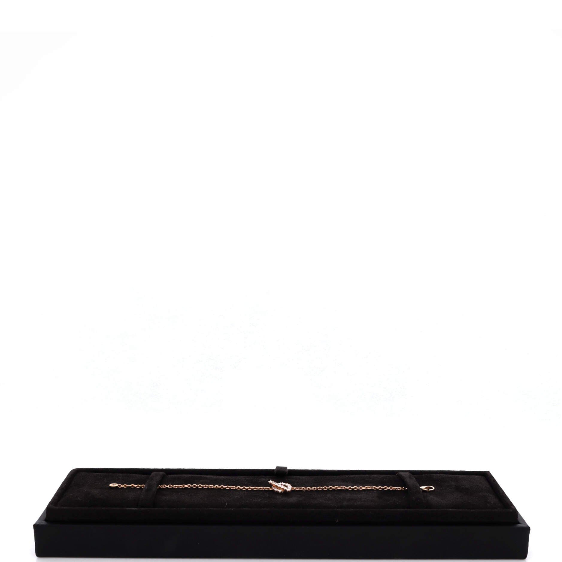 Pre-Owned Hermes Finesse Bracelet 18K Rose Gold and Diamonds, Alternate, color, Rose Gold