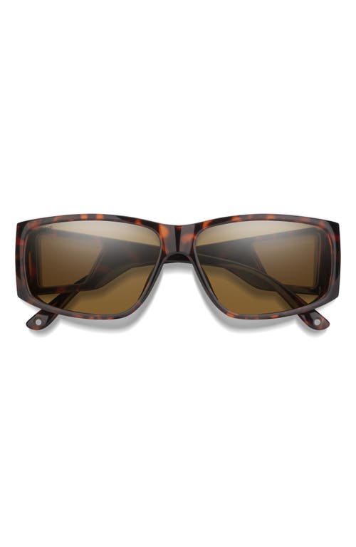 Smith Monroe Peak 62mm Oversize Chromapop™ Polarized Sunglasses In Brown