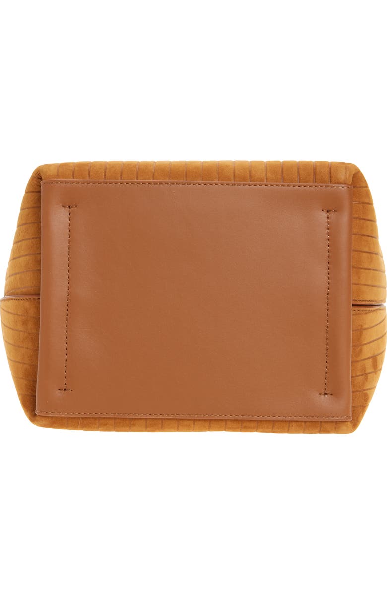 JW Anderson Corner Stripe Deerskin Tote, Alternate, color, Caramel 604