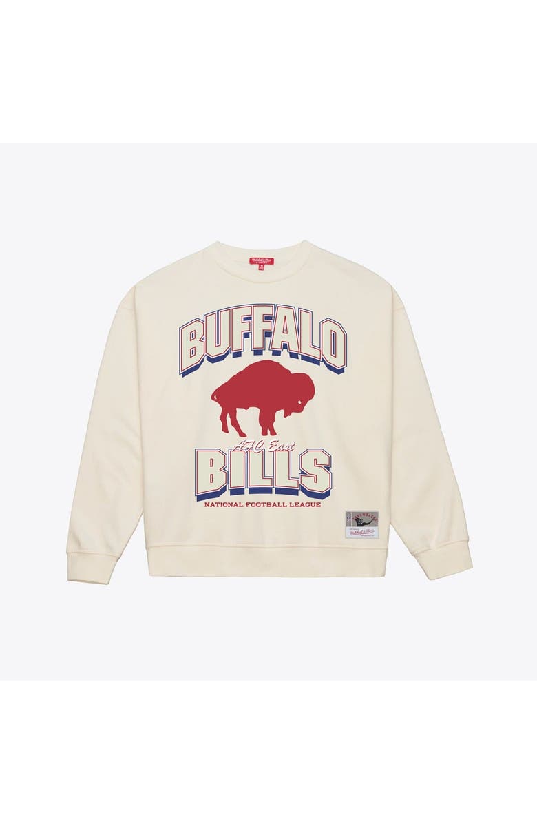 Mitchell & Ness Women's  Mitchell & Ness  Cream Buffalo Bills Tonal Arch Sweatshirt, Alternate, color, Cream