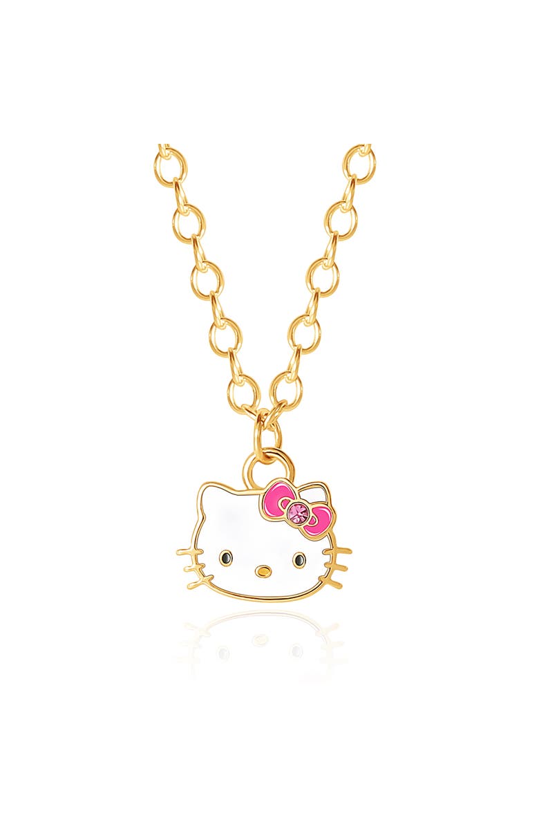 Hello Kitty Duo Necklace Set, One Large One Small, Alternate, color, Gold
