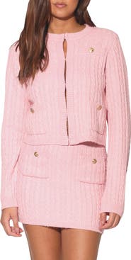 Walter Baker Giselle Cable Stitch Cardigan Sweater