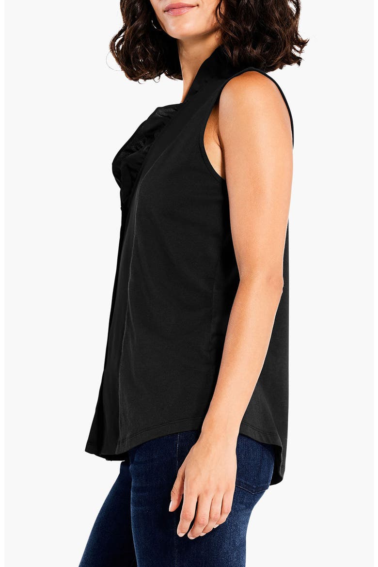 Ruffled Around Sleeveless Top, Alternate, color, BLACK ONYX