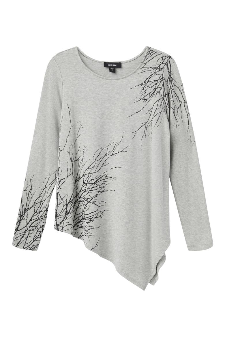 Branch Asymmetrical Hem Top, Alternate, color, GREY