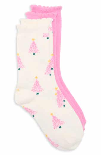Honeydew Ivory Trees 2-Pack Butter Socks
