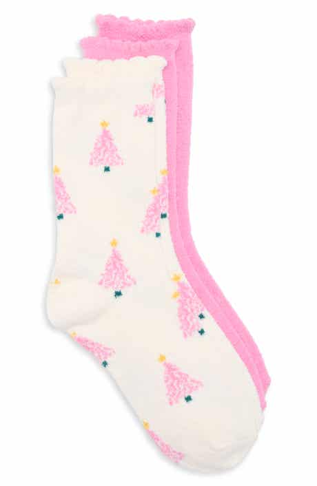 Honeydew Ivory Trees 2-Pack Butter Socks