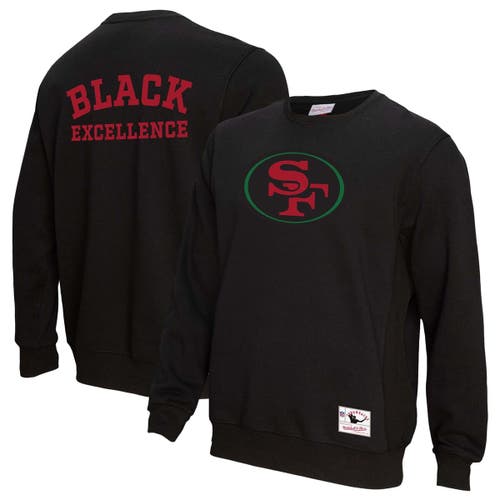 Mitchell & Ness Unisex  Black San Francisco 49ers Black Excellence Collection Icon Pullover Sweatshir