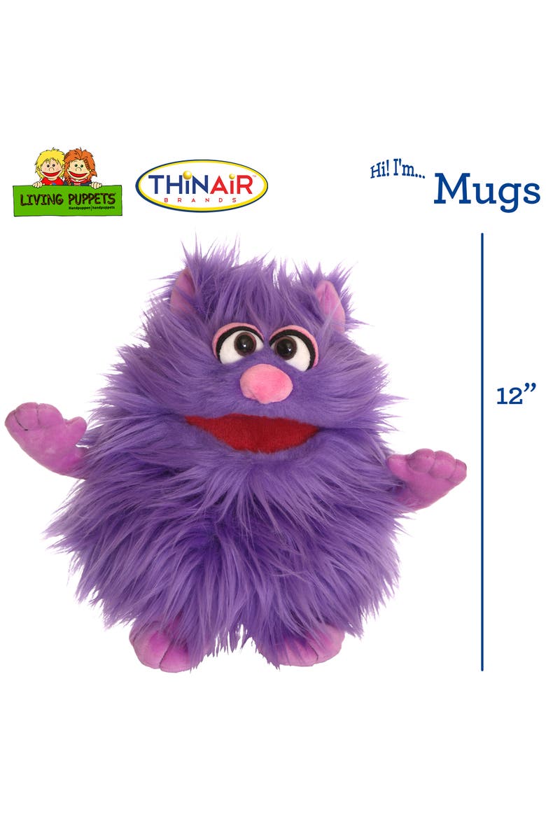 Mugs The Purple Friendly Monster 12 Inch Plush Hand Puppet, Alternate, color, Purple
