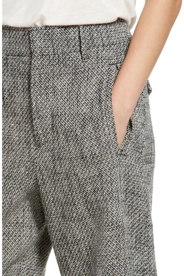 Dylan Tweed Crop Trousers, Alternate, color, BLACKMULT