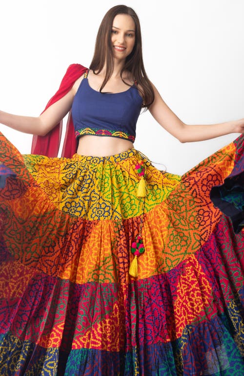 Raas Elissa Tropical Tiered Chaniya Choli In Multi
