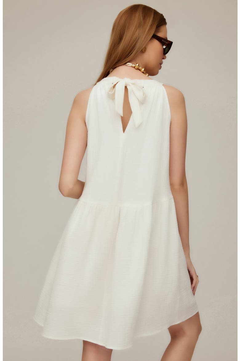Cianni Tie Neck Dress, Alternate, color, IVORY