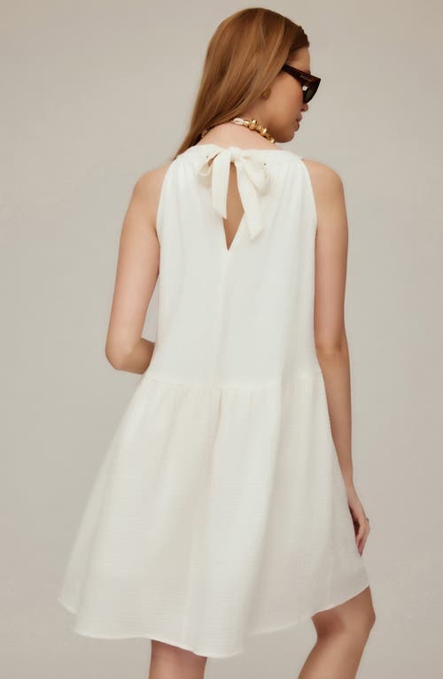 Fifteen Twenty Cianni Tie Neck Dress In Ivory