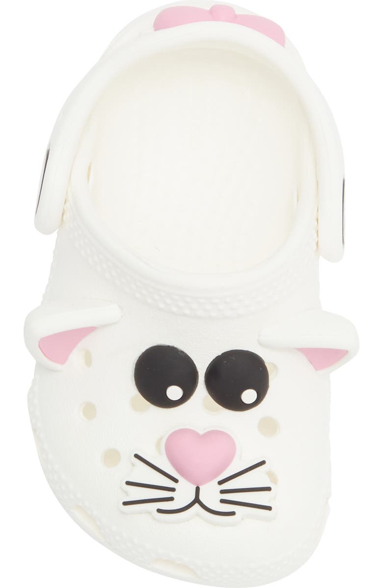 CROCS Kids' Classic I Am Cat Clog, Alternate, color, White/ Pink Tweed