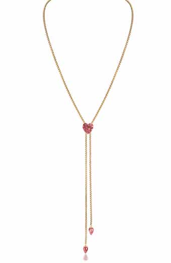 LuvMyJewelry Luv Me Lace Thulite Slide Y-Necklace
