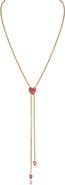 LuvMyJewelry Luv Me Lace Thulite Slide Y-Necklace