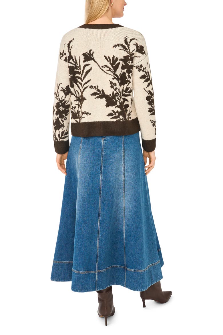 V-Neck Cardigan, Alternate, color, CHOCOLATE