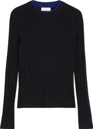 Dries Van Noten Motif Merino Wool Rib Sweater