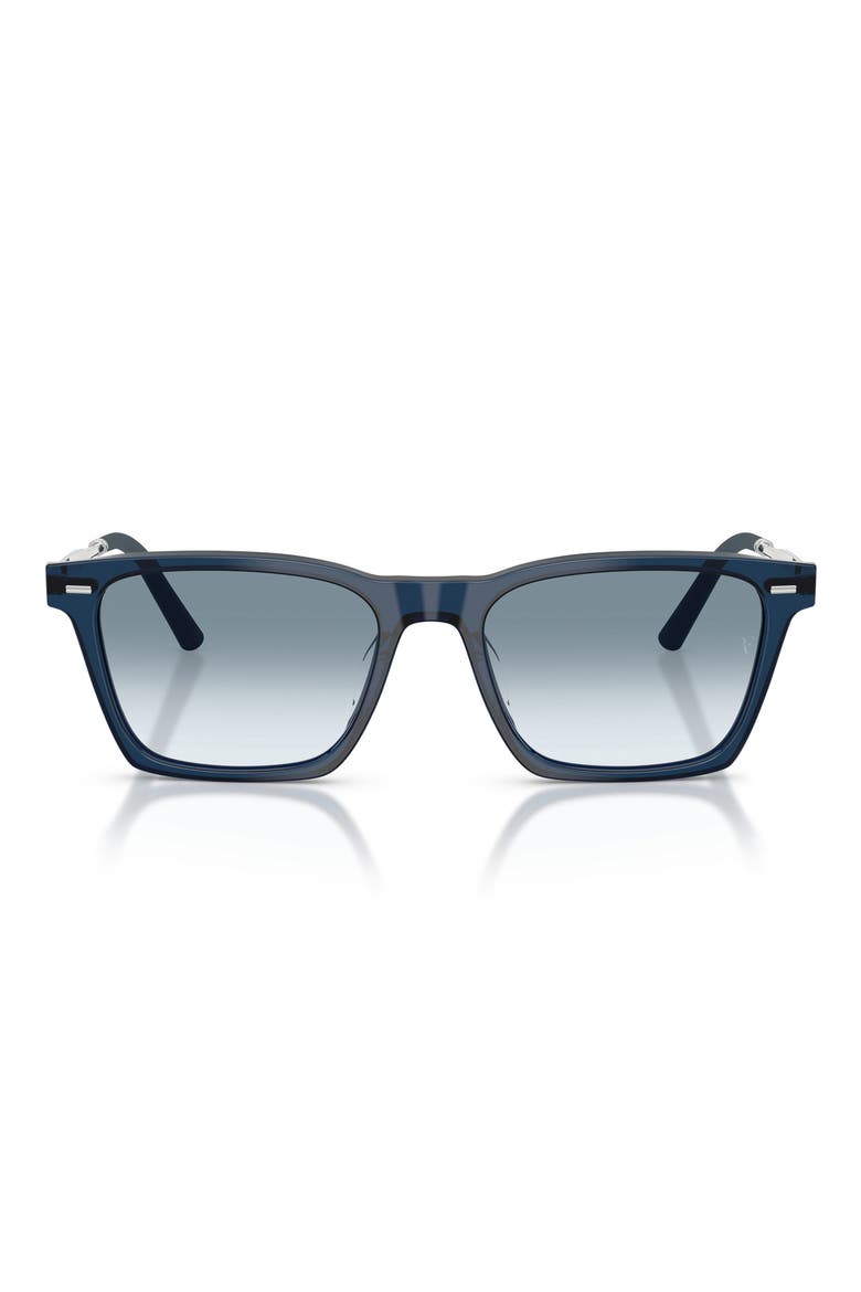 54mm Roger Federer R-19 Pillow Sunglasses, Main, color, ASH BLUE / SKY GRADIENT