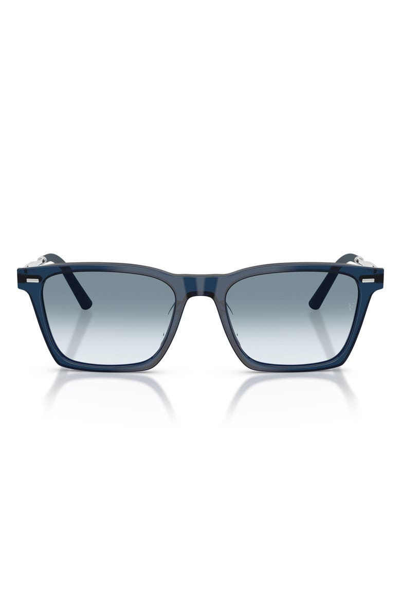 Oliver Peoples 54mm Roger Federer R-19 Pillow Sunglasses, Main, color, Ash Blue / Sky Gradient