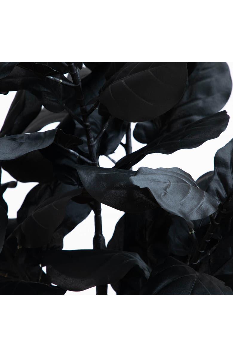 NEARLY NATURAL 4-ft Artificial Halloween Black Fiddle Leaf Tree, Alternate, color, Black