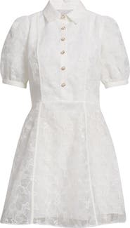 Chelsea28 Floral Embroidered Puff Sleeve Minidress