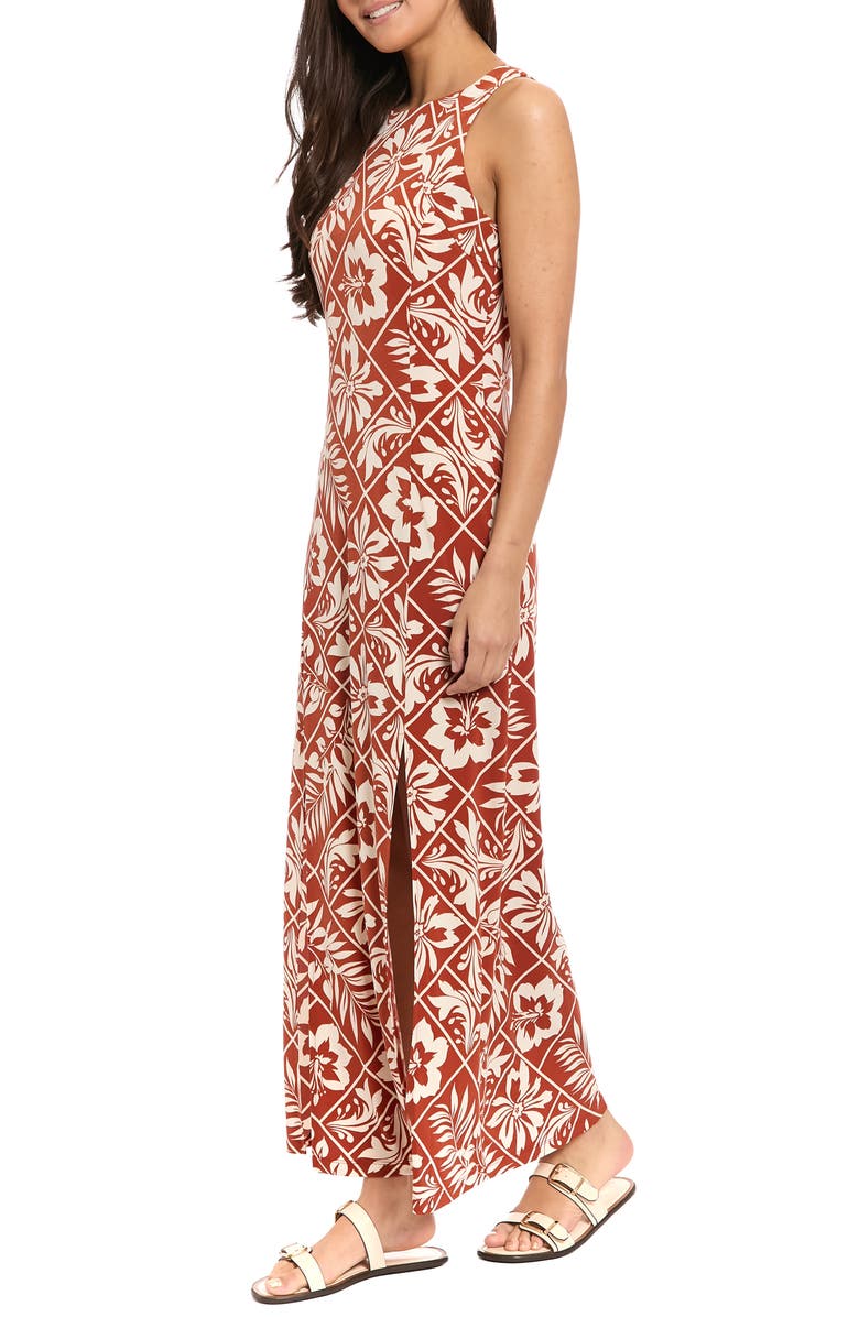 London Times Car Wash Maxi Dress, Alternate, color, Picante/ White