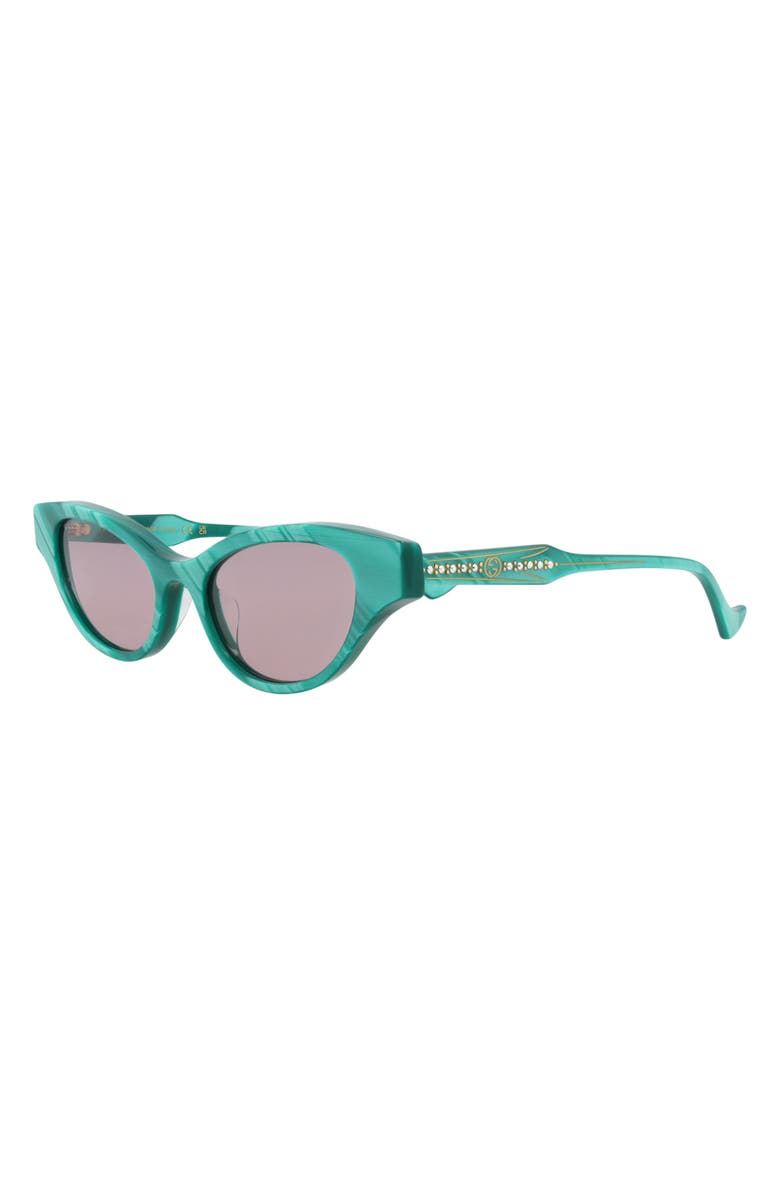 Gucci 51mm Cat Eye Sunglasses, Alternate, color, Green Green Violet
