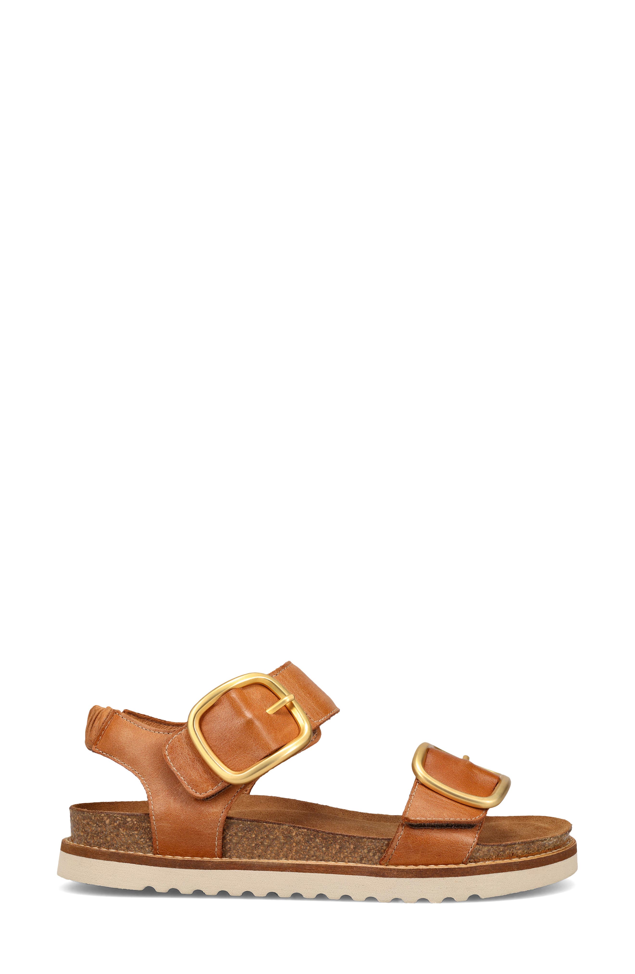 On the Double Sandal, Alternate, color, CARAMEL