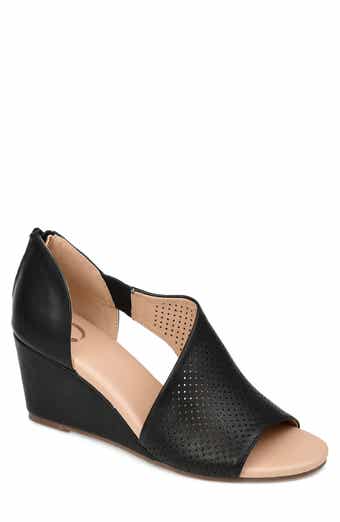 Journee Collection Aretha Perforated Wedge Sandal - Wide Width