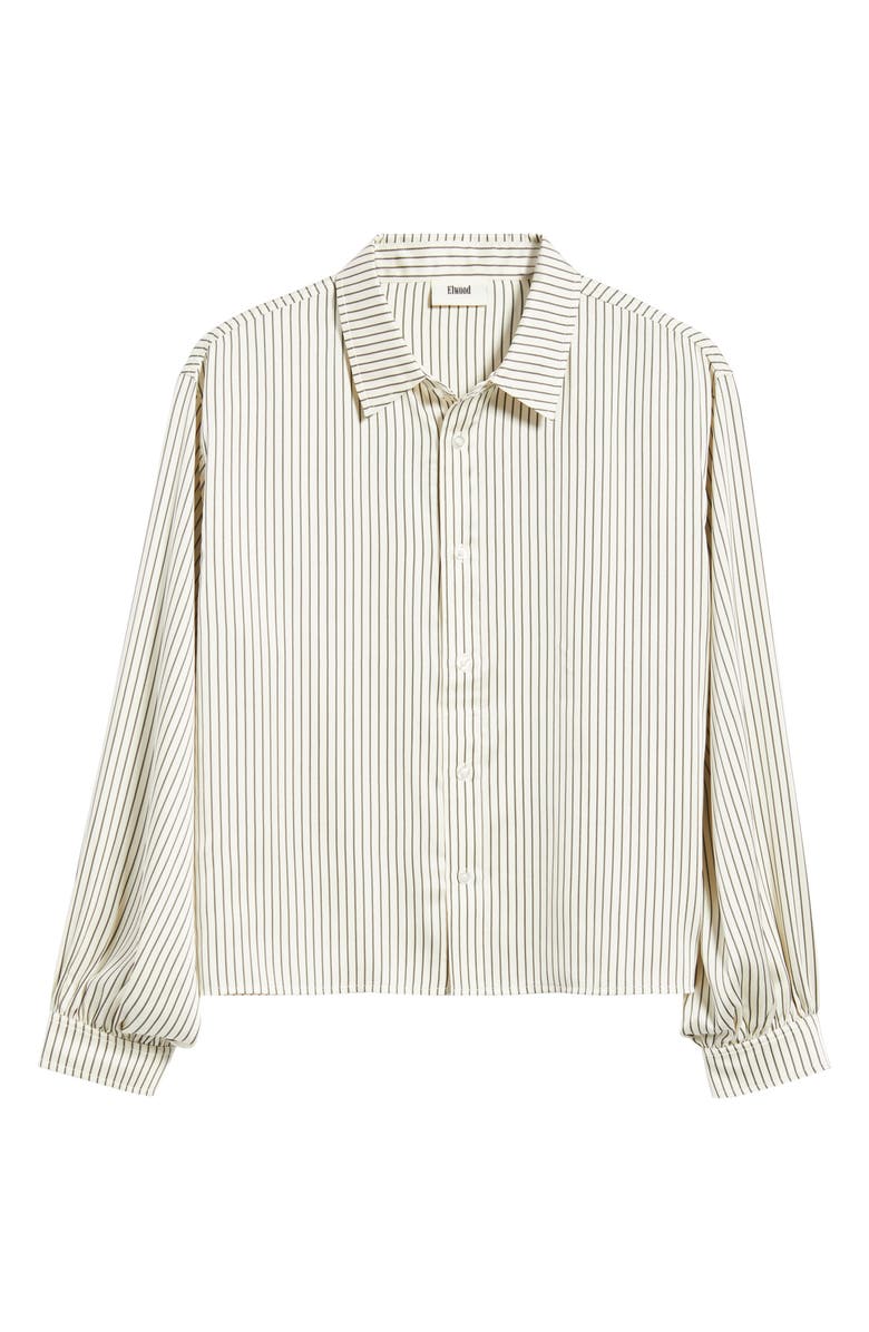 Elwood Executive Stripe Satin Button-Up Shirt, Alternate, color, Quill Stripe