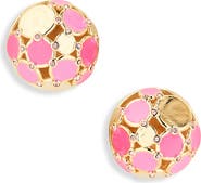 Oscar de la Renta Geometric Sphere Stud Earrings