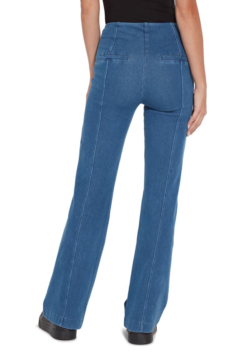'Lyssentials Wide Leg Denim Trousers, Alternate, color, MIDWASH