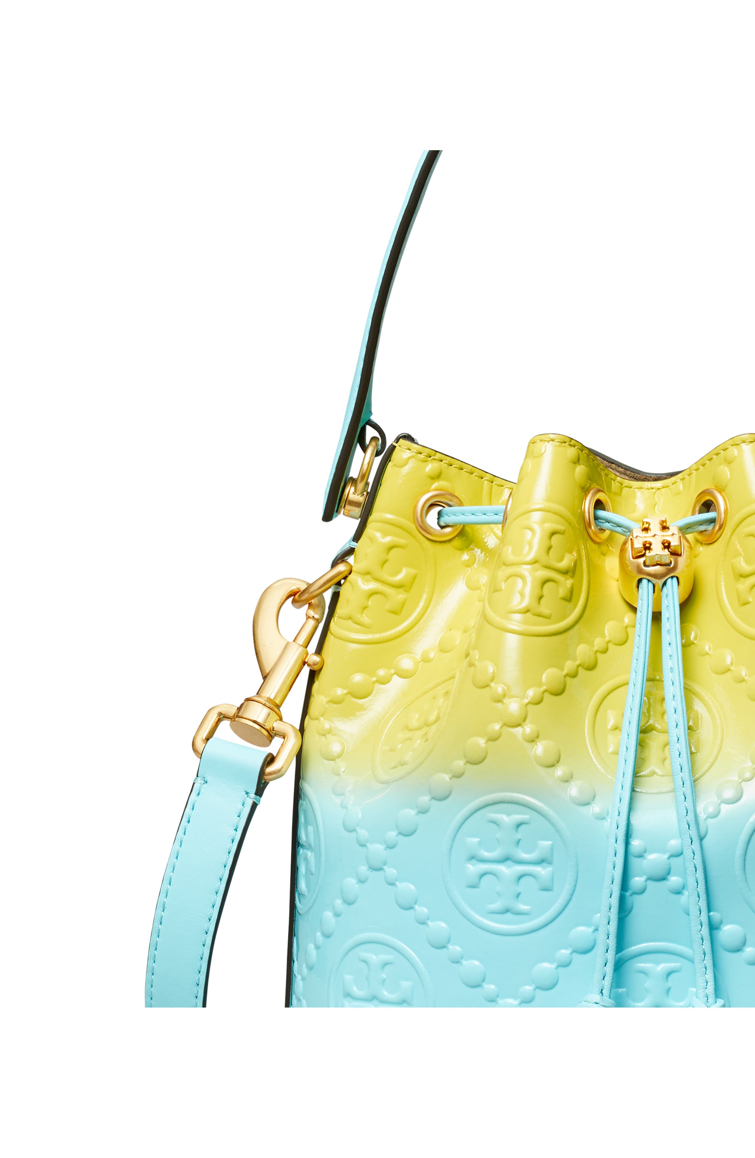 Tory Burch T Monogram Leather Bucket Bag, Alternate, color, 