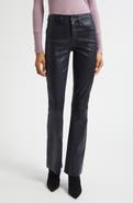 L'AGENCE Ruth Coated High Waist Raw Hem Straight Leg Jeans