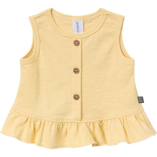Modern Moments™ By Gerber Sleeveless Peplum Tops And Shorts Set In Ivory Lemon Vines/lt Yellow