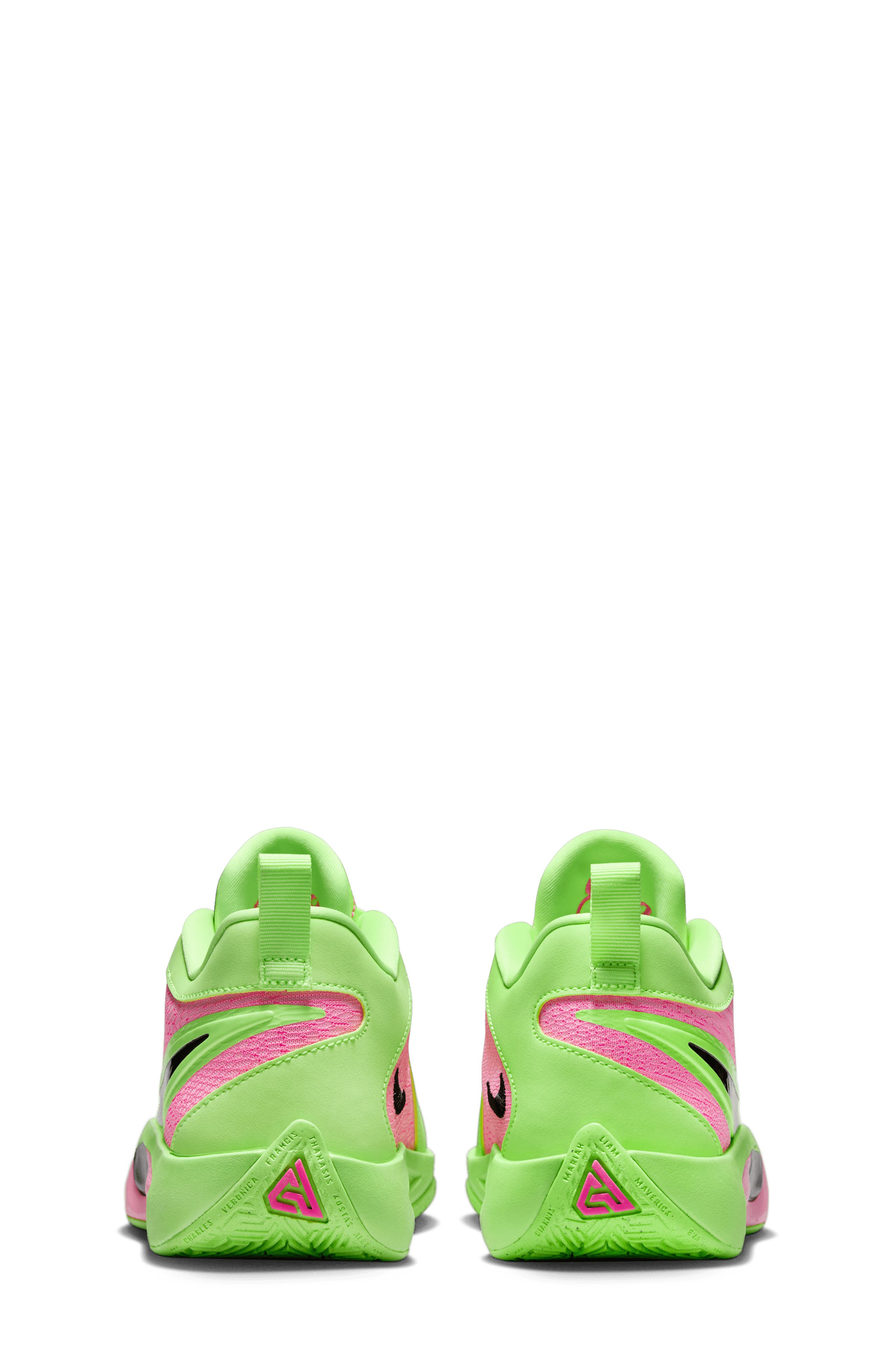 Nike Kids' Giannis Freak Basketball Shoe, Alternate, color, Lime/ Hyper Pink/ Iron Grey