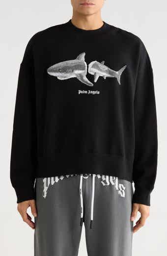 Palm Angels Shark Cotton Blend Sweatshirt