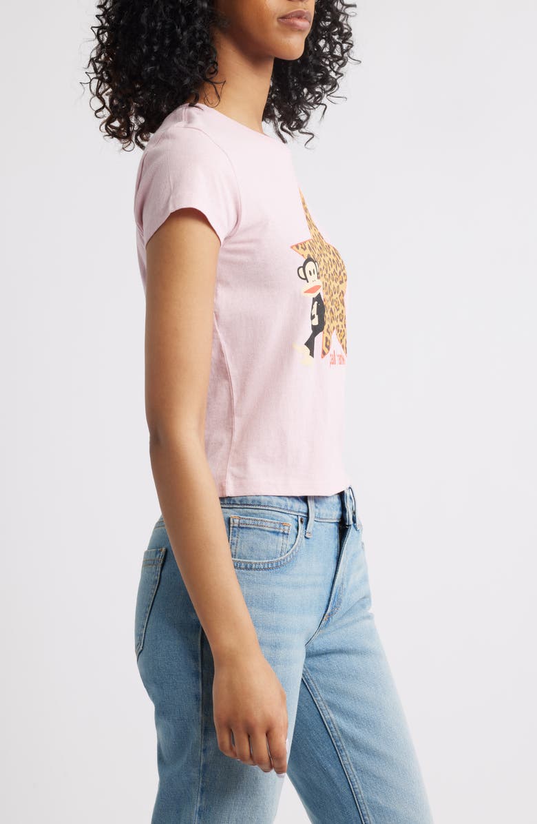 GOLDEN HOUR Paul Frank<sup>™</sup> Leopard Star Cotton Graphic T-Shirt, Alternate, color, Cameo Pink