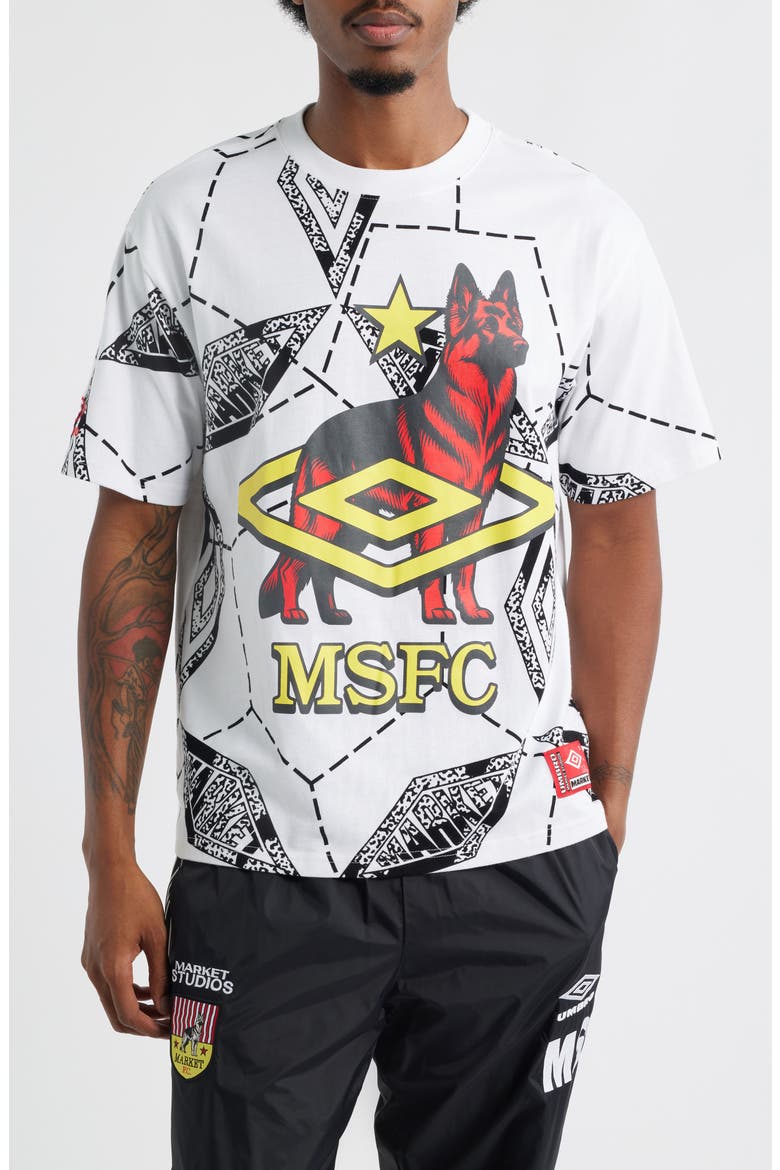 MSFC Graphic T-Shirt, Main, color, WHITE / BLACK